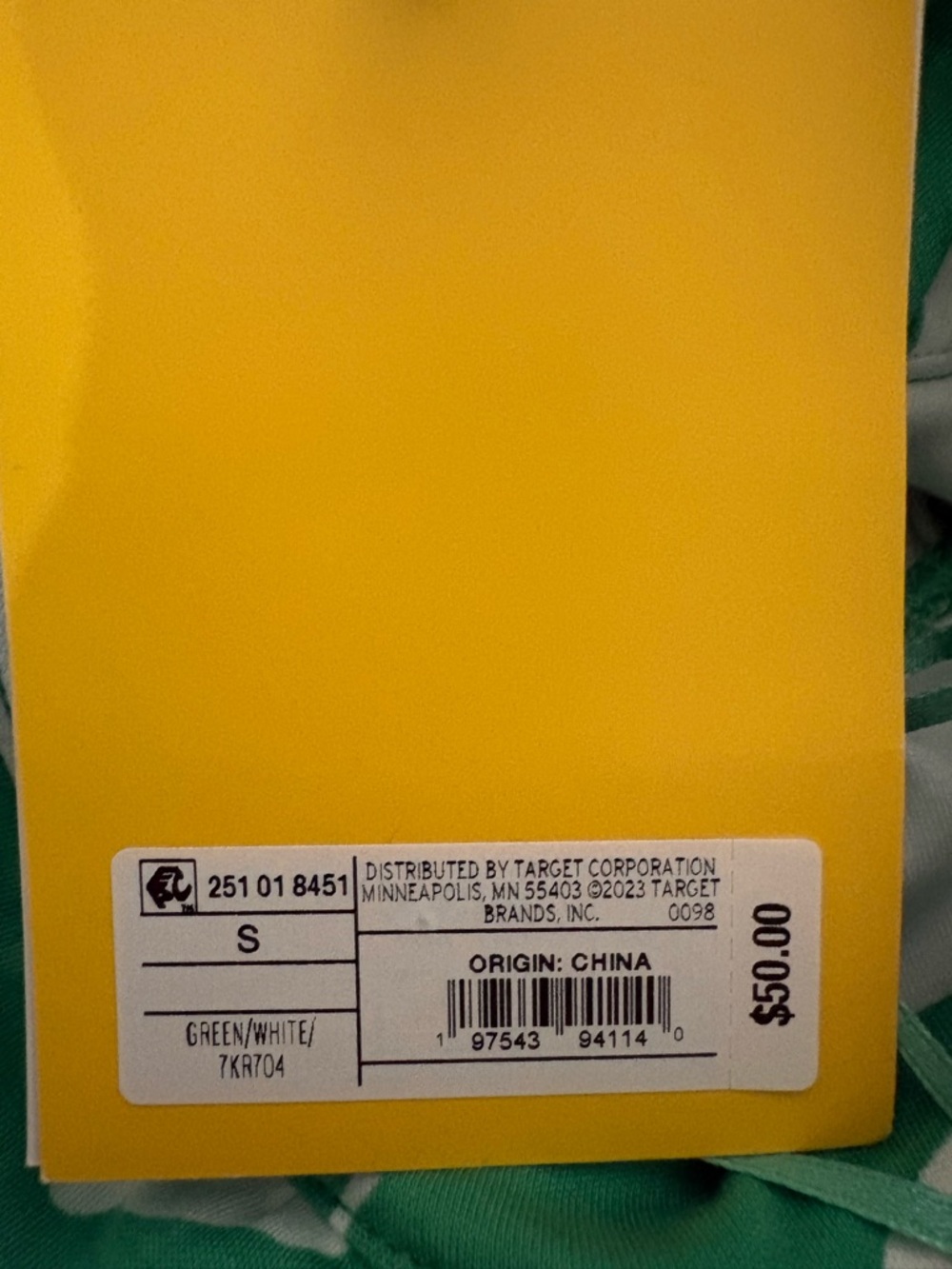 Diane Von Furstenberg for Target Green and White Halter Jumpsuit NWT - Picture 8 of 10